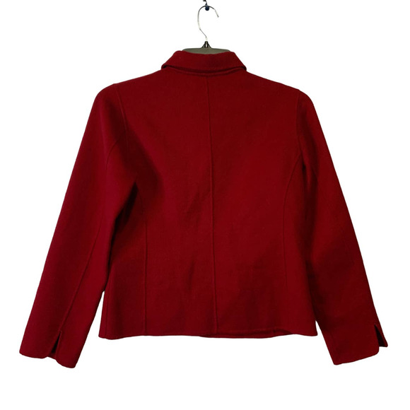 Pendleton Merino Wool Blazer Jacket Button Front Collared Long Sleeve Red Small - Picture 6 of 9
